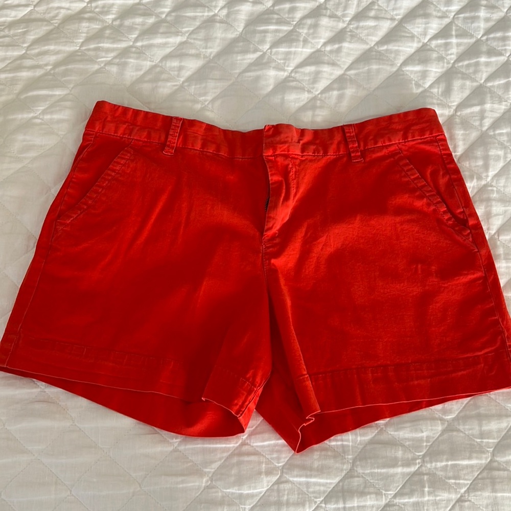 Womens Calvin Klein orange Chino Flat Front shorts - Size 14 - 4” inseam